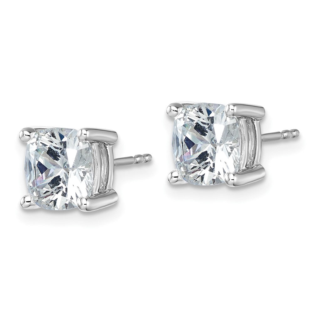 14K Weißgold 5 ct. Laborgezüchtete Diamanten VS/SI+ G+ Kissenschliff Komplett-Solitär-Ohrstecker