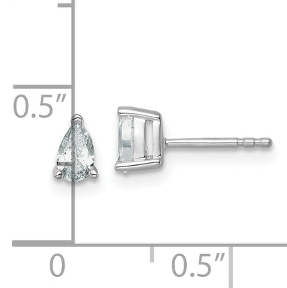 14K Weißgold 1/2 Karat Zertifiziert Im Labor Gezüchtet Diamant Vs+ F+ Komplett Tropfen Dreikrappen Ohrstecker