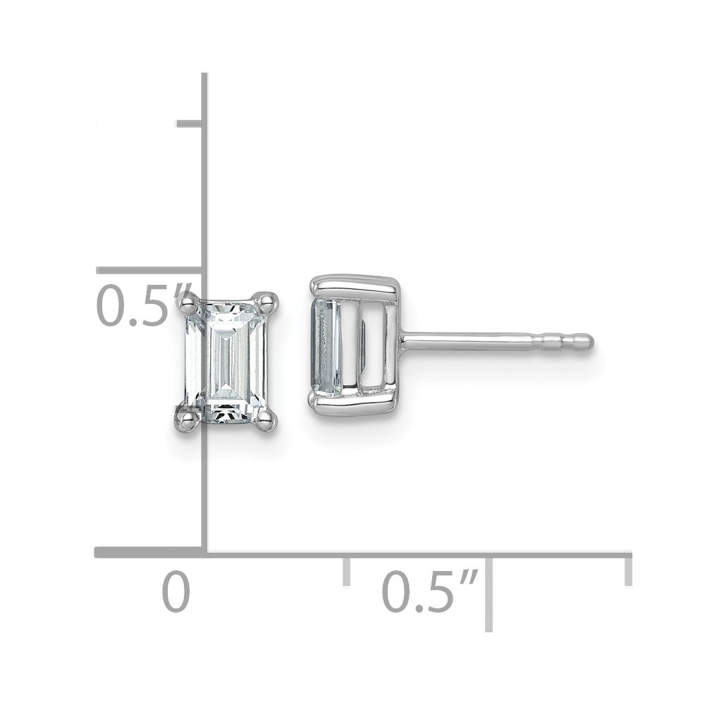 14K Weißgold Ohrstecker mit im Labor gezüchteten Diamanten im Smaragdschliff, 4-Krappen-Fassung, hohes Gewicht, 1,5 ct. Gesamtgewicht, VS/SI+ G+