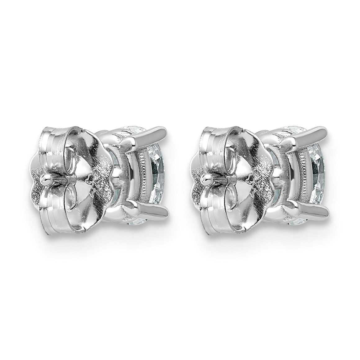 14K Weißgold 0,67 ct. Laborgezüchtete Diamant Ohrstecker VS/SI+ G+ Oval 4-Krappen-Fassung Schweres Gewicht