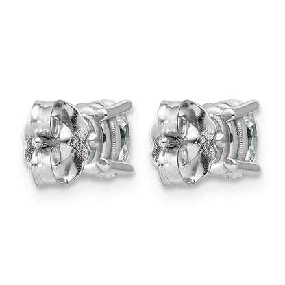 14K Weißgold 0,67 ct. Laborgezüchtete Diamant Ohrstecker VS/SI+ G+ Oval 4-Krappen-Fassung Schweres Gewicht