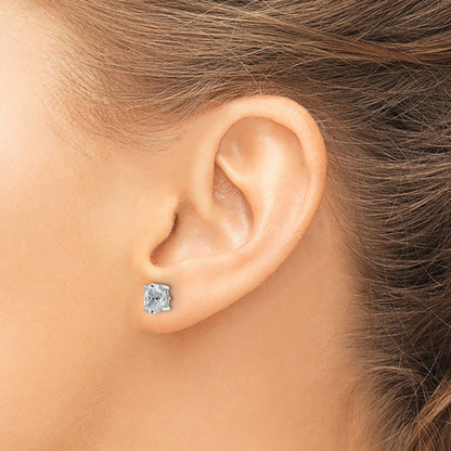 14K Weißgold Ohrstecker mit Laborgezüchteten Diamanten im Ovalschliff, 4-Krappen-Fassung, hohes Gewicht, 1 ct. VS/SI+ G+