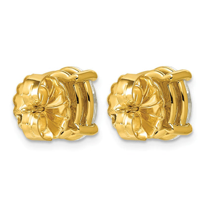 14K Gelbgold Ohrstecker mit 4 ct. im Labor gezüchteten Diamanten, VS/SI+ G+, Oval-Solitär, komplett