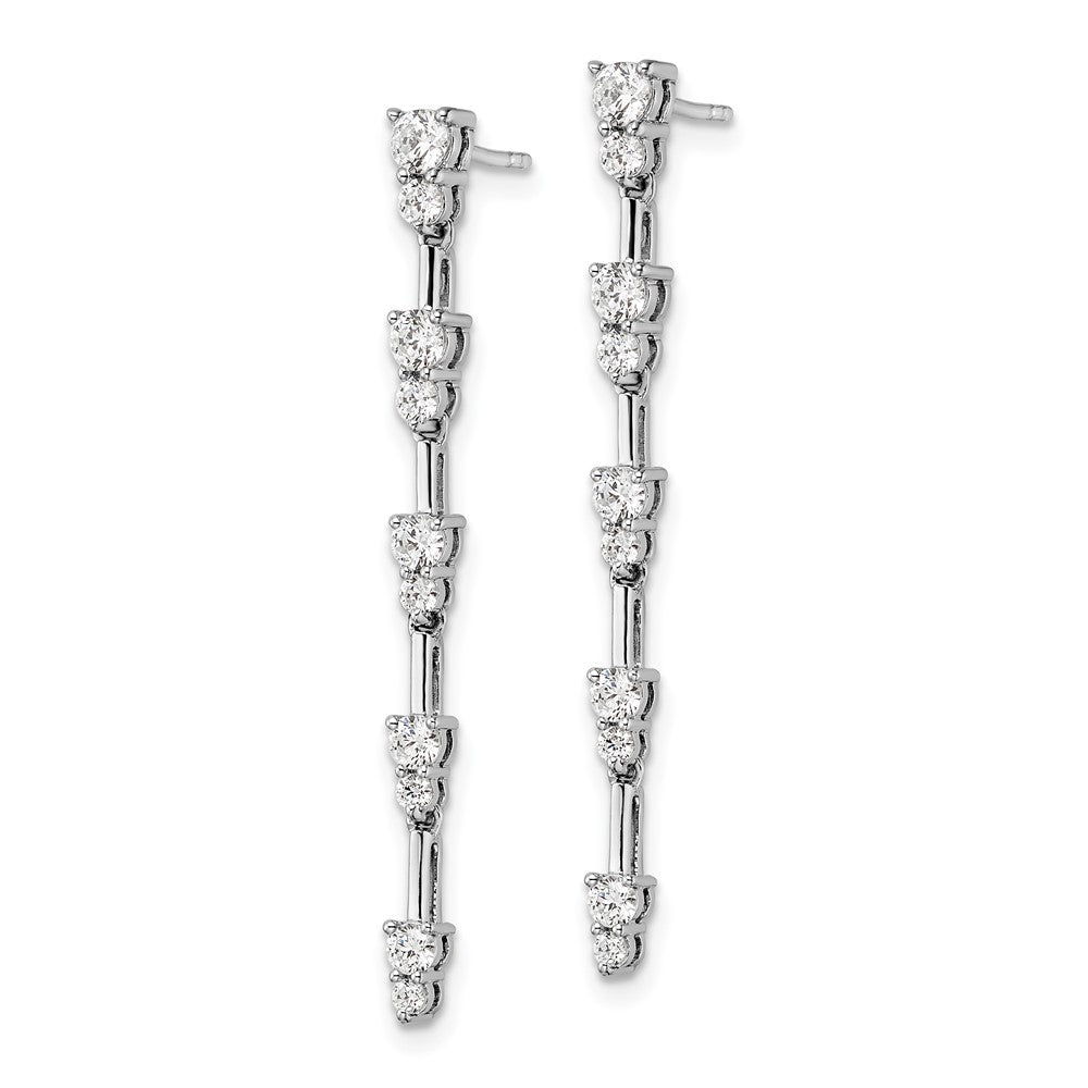14K Weißgold Ohrhänger mit Stecker, im Labor gezüchtete Diamanten, 1 ct., VS/SI+ G+