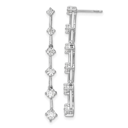 14K Weißgold 1 ct. Laborgezüchtete Diamant VS/SI+ G+ Sechs-Stein Ohrhänger-Ohrstecker
