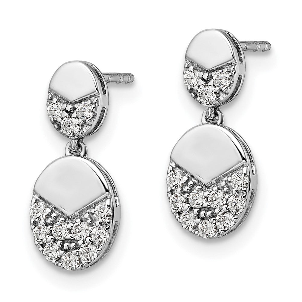 14K Weißgold 0,25 ct. Laborgezüchtete Diamant VS/SI+ G+ Ohrhänger