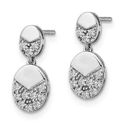 14K Weißgold 0,25 ct. Laborgezüchtete Diamant VS/SI+ G+ Ohrhänger