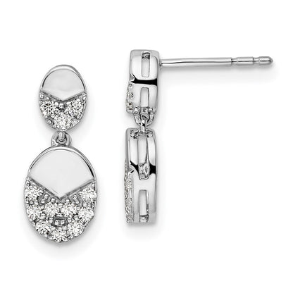14K Weißgold 0,25 ct. Laborgezüchtete Diamant VS/SI+ G+ Ohrhänger
