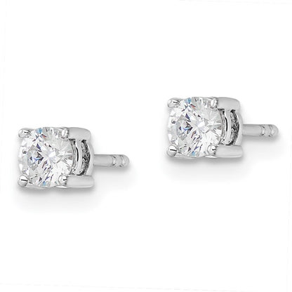 14K Weißgold Ohrstecker mit 0,5 ct. Laborgezüchteten Diamanten, VS/SI+ G+