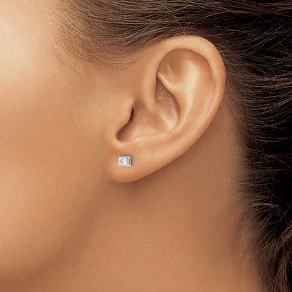 14K Weißgold Ohrstecker mit 0,5 ct. Laborgezüchteten Diamanten, VS/SI+ G+