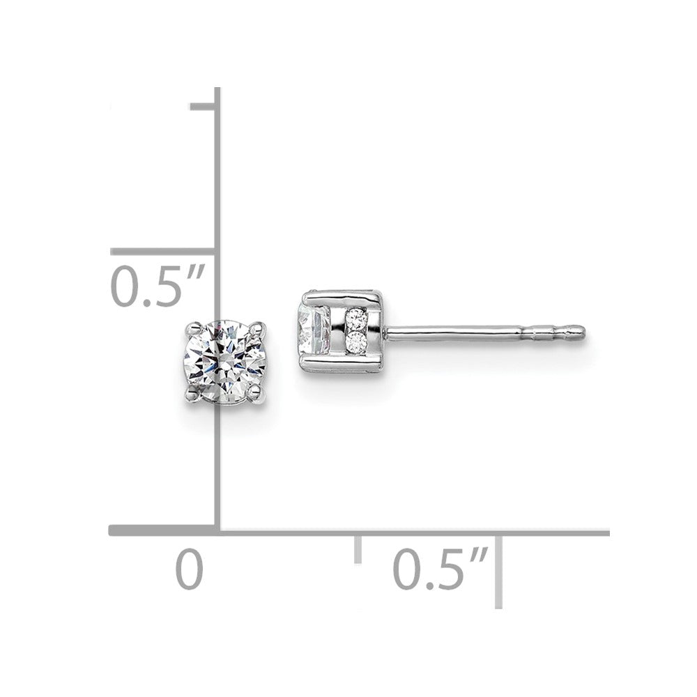 14K Weißgold Ohrstecker mit 0,5 ct. Laborgezüchteten Diamanten, VS/SI+ G+