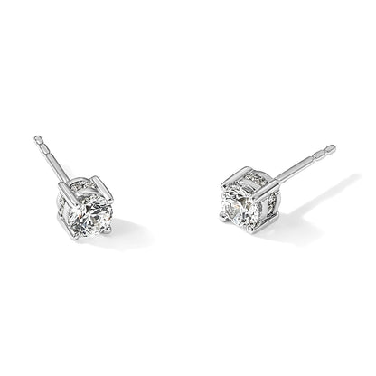 14K Weißgold Ohrstecker mit 0,5 ct. Laborgezüchteten Diamanten, VS/SI+ G+