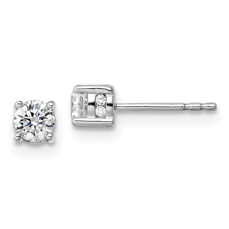 14K Weißgold Ohrstecker mit 0,5 ct. Laborgezüchteten Diamanten, VS/SI+ G+