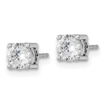 14K Weißgold 1 Karat Im Labor Gezüchtet Diamant Vs/si+ G+ Komplett Ohrstecker