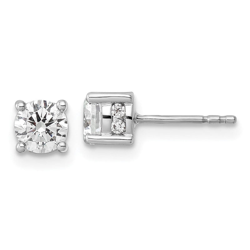 14K Weißgold 1 Karat Im Labor Gezüchtet Diamant Vs/si+ G+ Komplett Ohrstecker