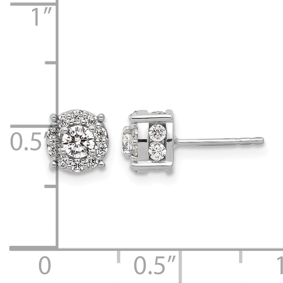 10K Weißgold Ohrstecker mit 1 ct. Laborgezüchteten Diamanten, VS/SI+ G+