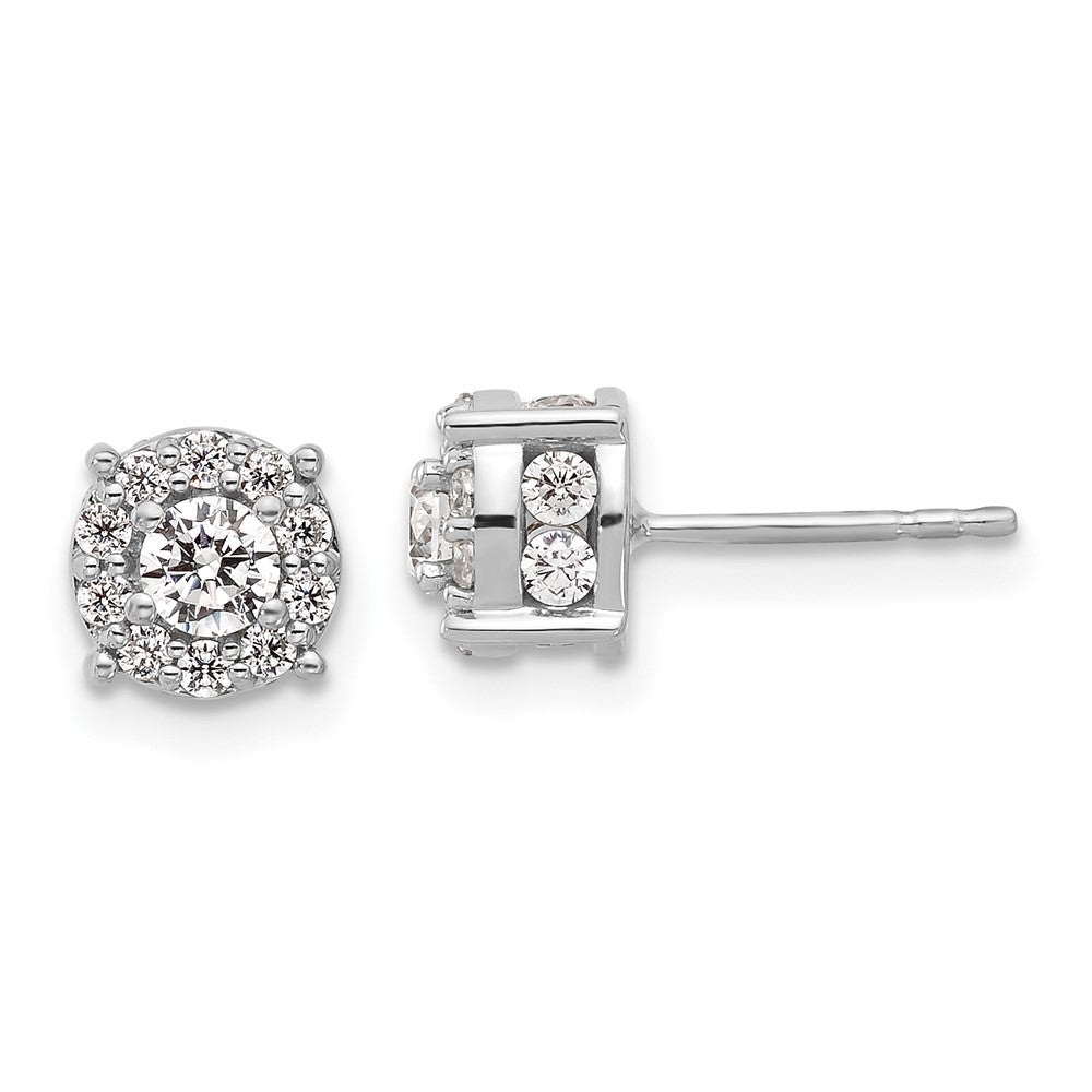 10K Weißgold Ohrstecker mit 1 ct. Laborgezüchteten Diamanten, VS/SI+ G+