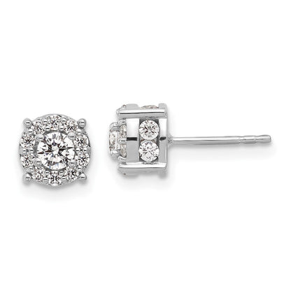 10K Weißgold Ohrstecker mit 1 ct. Laborgezüchteten Diamanten, VS/SI+ G+