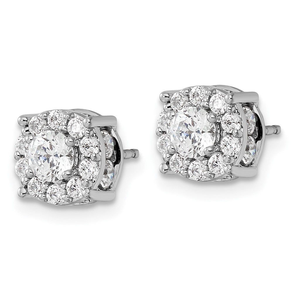 14K Weißgold Ohrstecker mit 1,5 ct. Laborgezüchteten Diamanten VS/SI+ G+