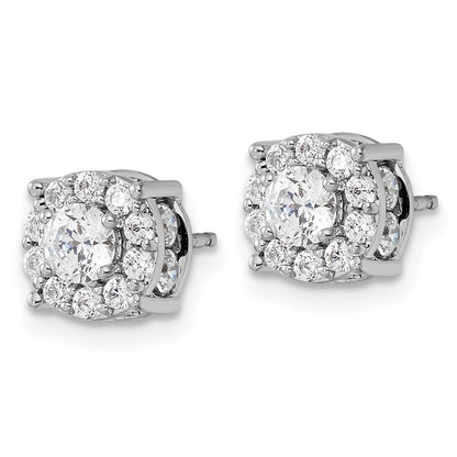 14K Weißgold Ohrstecker mit 1,5 ct. Laborgezüchteten Diamanten VS/SI+ G+