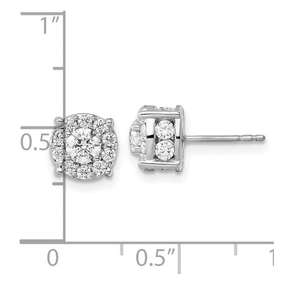14K Weißgold Ohrstecker mit 1,5 ct. Laborgezüchteten Diamanten VS/SI+ G+