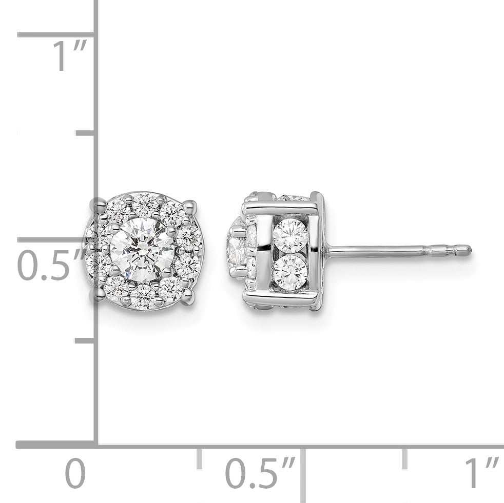 10K Weißgold Ohrstecker mit 1,5 ct. laborgezüchteten Diamanten, Reinheit VS/SI+, Farbe G+