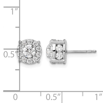 10K Weißgold Ohrstecker mit 1,5 ct. laborgezüchteten Diamanten, Reinheit VS/SI+, Farbe G+
