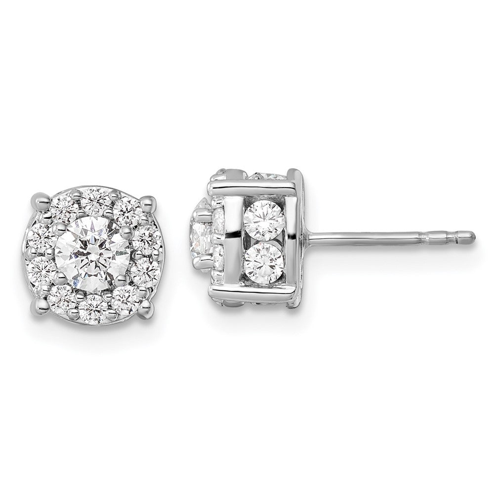 10K Weißgold Ohrstecker mit 1,5 ct. laborgezüchteten Diamanten, Reinheit VS/SI+, Farbe G+
