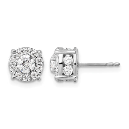 14K Weißgold Ohrstecker mit 1,5 ct. Laborgezüchteten Diamanten VS/SI+ G+