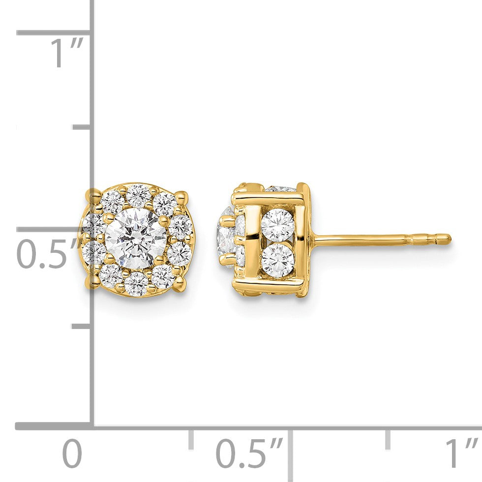 10K Gelbgold Ohrstecker mit 1,5 ct. laborgezüchteten Diamanten VS/SI+ G+