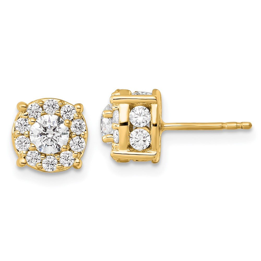 10K Gelbgold Ohrstecker mit 1,5 ct. laborgezüchteten Diamanten VS/SI+ G+