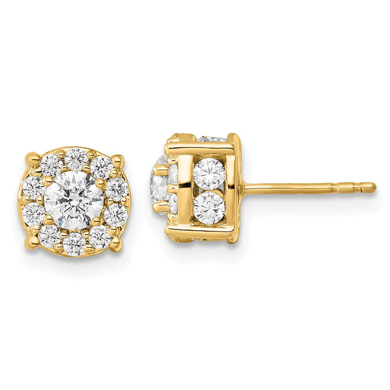 10K Gelbgold Ohrstecker mit 1,5 ct. laborgezüchteten Diamanten VS/SI+ G+