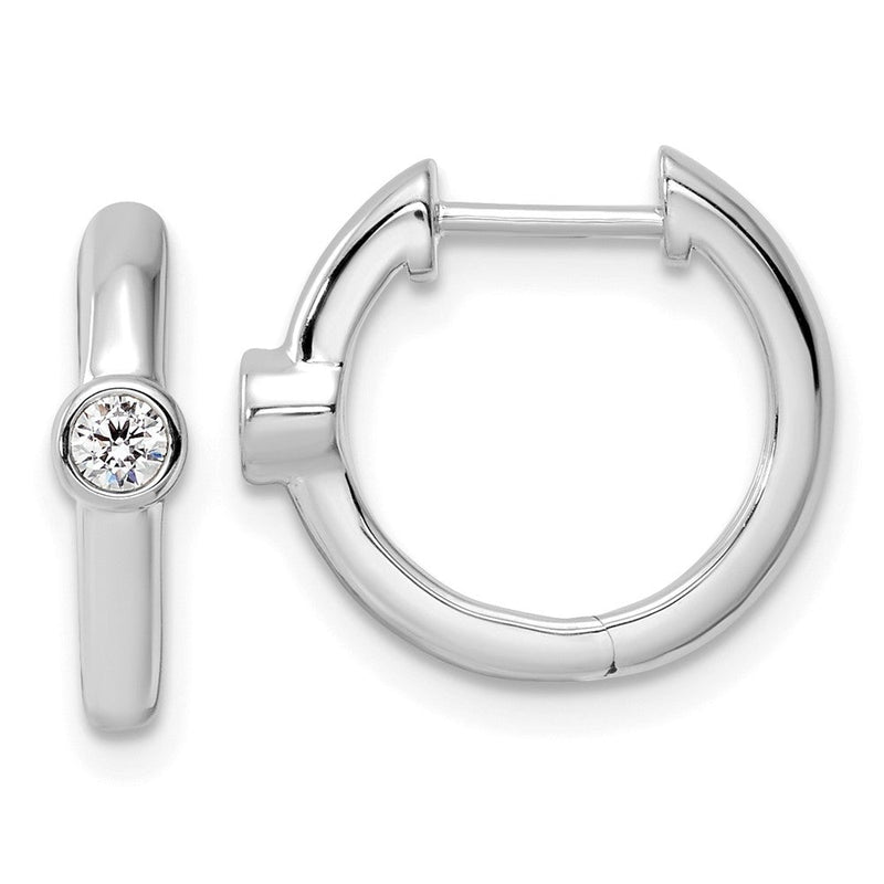 14K Weißgold True Origin 1/8 Karat Im Labor Gezüchtet Diamant Vs Def Klappbar Creolen