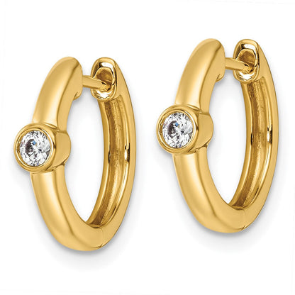 14K Gelbgold True Origin 1/8 Karat Im Labor Gezüchtet Diamant Vs Def Klappbar Creolen
