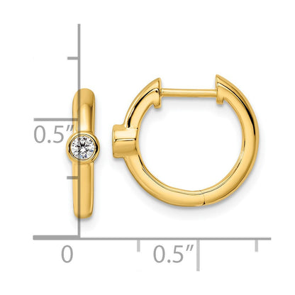 14K Gelbgold True Origin 1/8 Karat Im Labor Gezüchtet Diamant Vs Def Klappbar Creolen