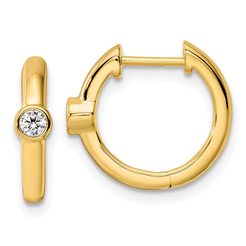 14K Gelbgold True Origin 1/8 Karat Im Labor Gezüchtet Diamant Vs Def Klappbar Creolen