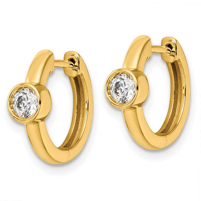 14K Gelbgold True Origin 1/3 Karat Im Labor Gezüchtet Diamant Vs Def Klappbar Creolen