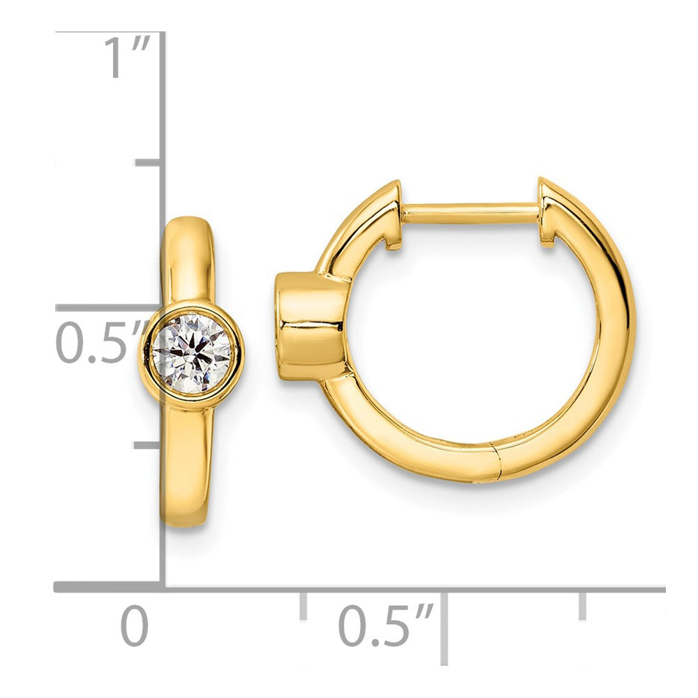 14K Gelbgold True Origin 1/3 Karat Im Labor Gezüchtet Diamant Vs Def Klappbar Creolen