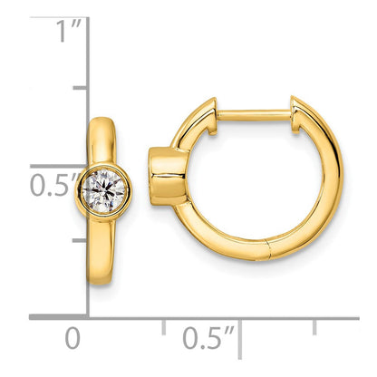 14K Gelbgold True Origin 1/3 Karat Im Labor Gezüchtet Diamant Vs Def Klappbar Creolen