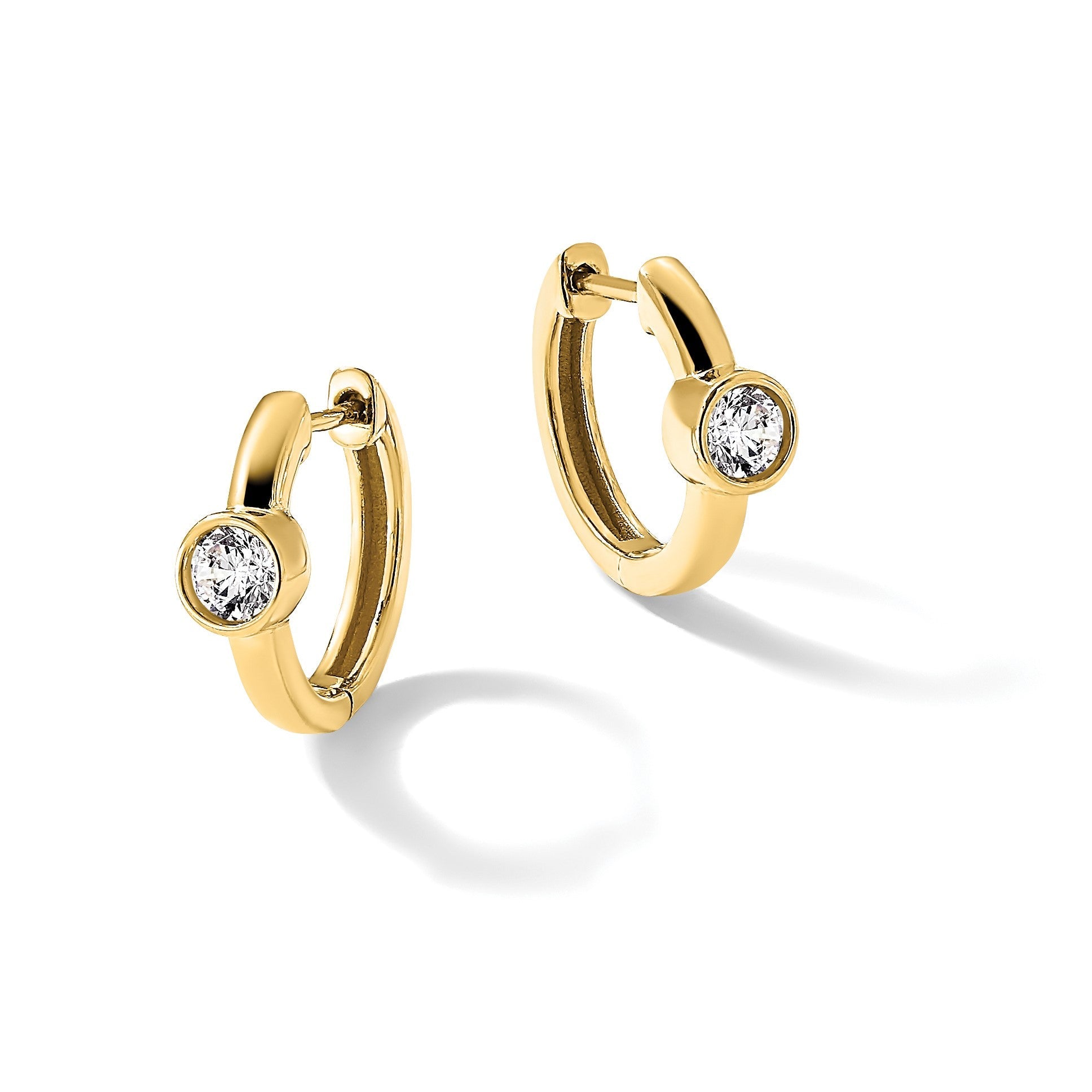 14K Gelbgold True Origin 1/3 Karat Im Labor Gezüchtet Diamant Vs Def Klappbar Creolen
