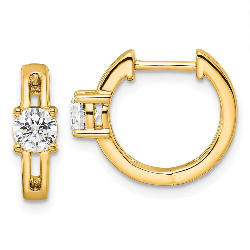 14K Gelbgold True Origin 5/8 Karat Im Labor Gezüchtet Diamant Vs Def Klappbar Creolen