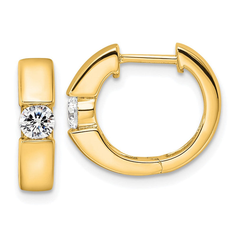 14K Gelbgold True Origin 1/4 Karat Im Labor Gezüchtet Diamant Vs Def Klappbar Creolen