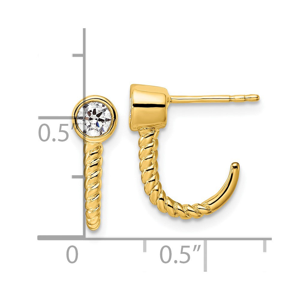 14K Gelbgold True Origin 1/3 Karat Im Labor Gezüchtet Diamant Vs Def J Creolen