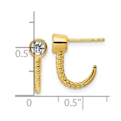 14K Gelbgold True Origin 1/3 Karat Im Labor Gezüchtet Diamant Vs Def J Creolen