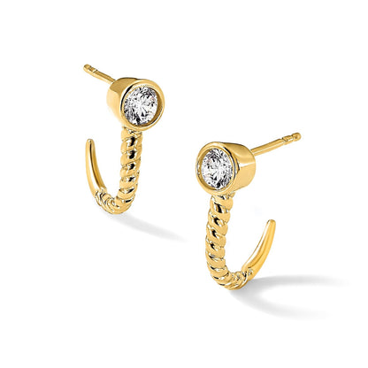 14K Gelbgold True Origin 1/3 Karat Im Labor Gezüchtet Diamant Vs Def J Creolen