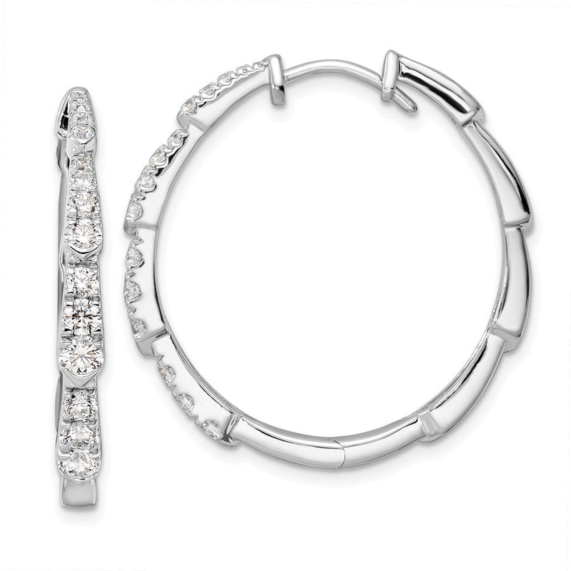 14K Weißgold True Origin 1 1/5 Karat Im Labor Gezüchtet Diamant Vs Def Fantasie Creolen