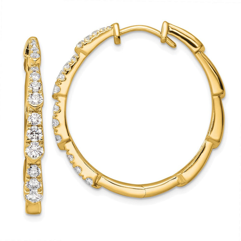 14K Gelbgold True Origin 1 1/5 Karat Im Labor Gezüchtet Diamant Vs Def Fantasie Creolen