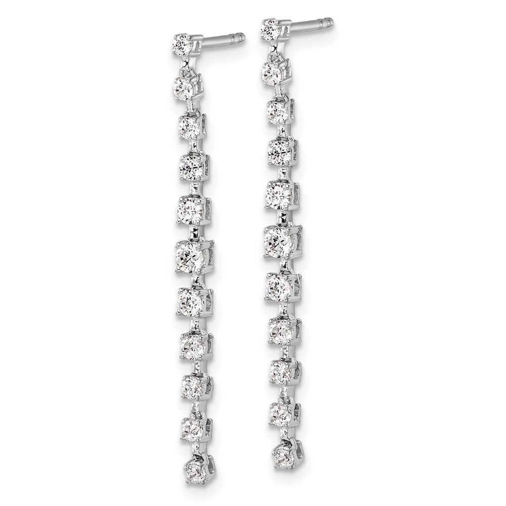 14K Weißgold 0,75 ct. Laborgezüchtete Diamant-Ohrhänger VS/SI+ G+, komplett, mit Ohrstecker-Verschluss