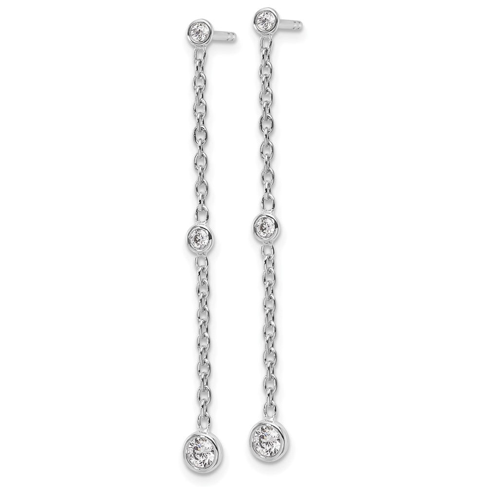 14K Weißgold True Origin 1/3 Karat Im Labor Gezüchtet Diamant Vs Def Abgestuft Hängend Stecker Ohrring
