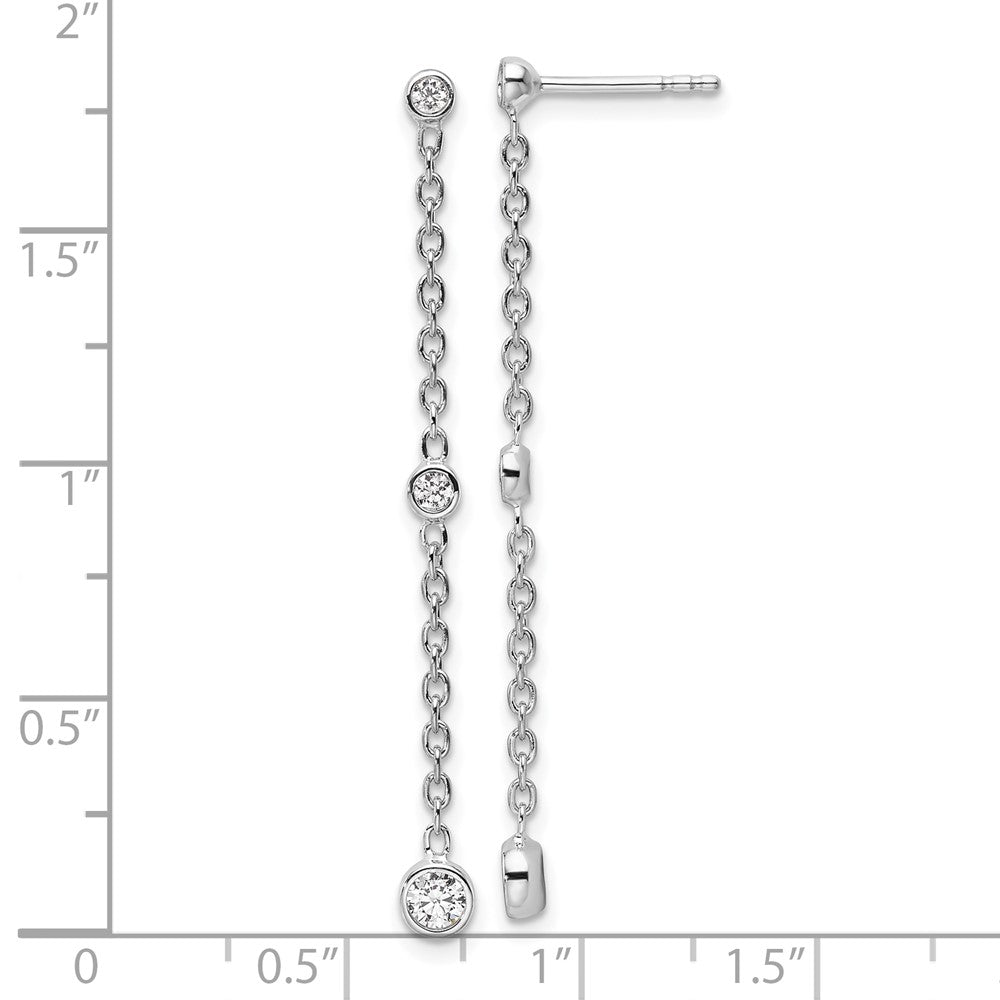14K Weißgold True Origin 1/3 Karat Im Labor Gezüchtet Diamant Vs Def Abgestuft Hängend Stecker Ohrring